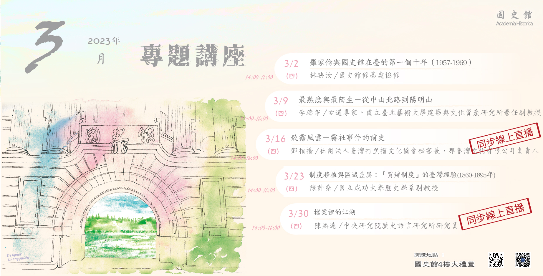 2023年3月份演講